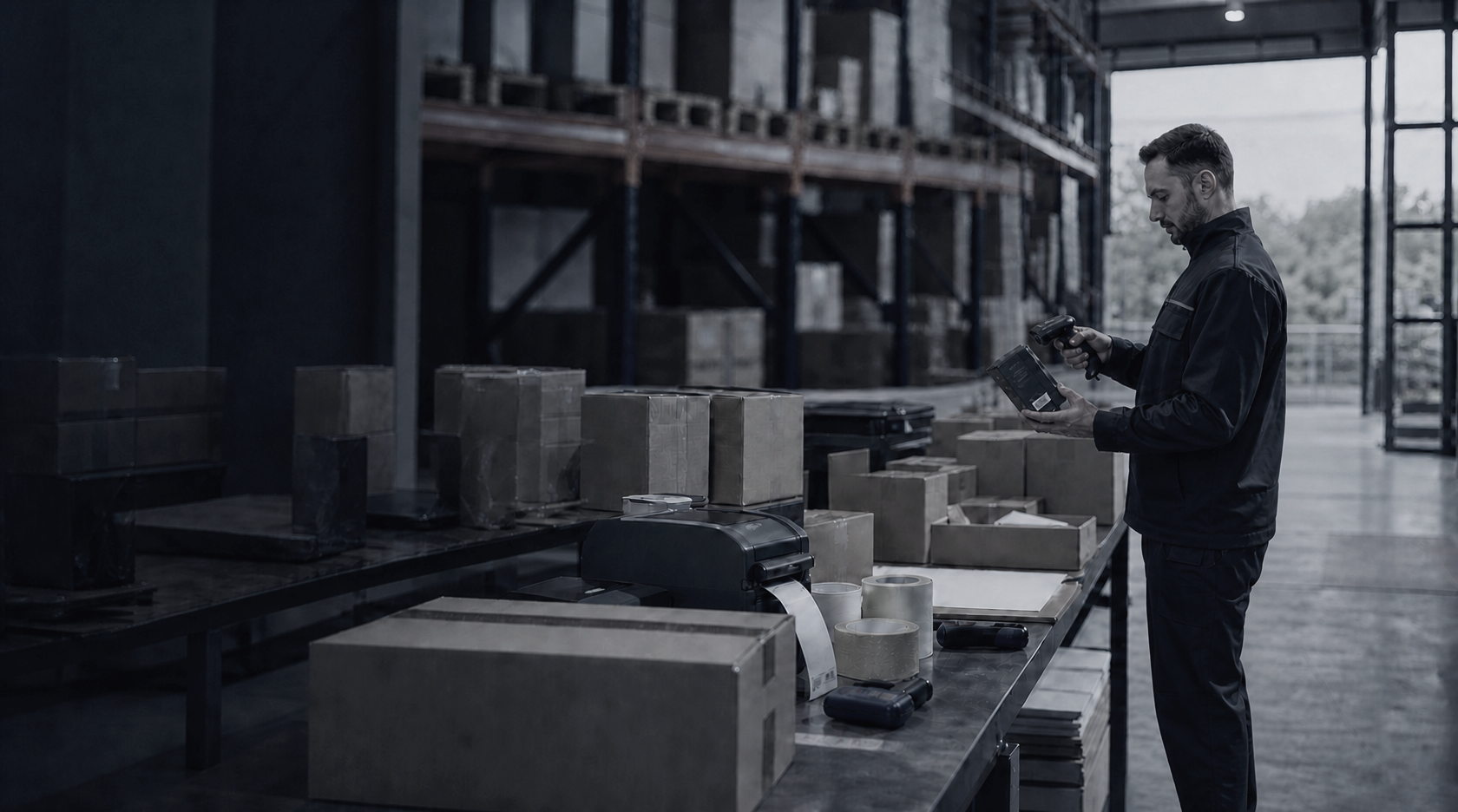 Almanya’daki bir prep center içinde Amazon FBA ürün hazırlığı